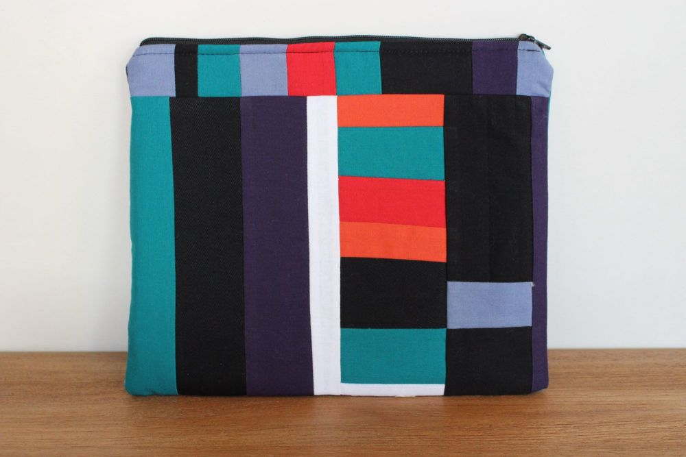 A Dorset Patchworks Bits and Bobs Quilted Pouch (Coloured Blocks)