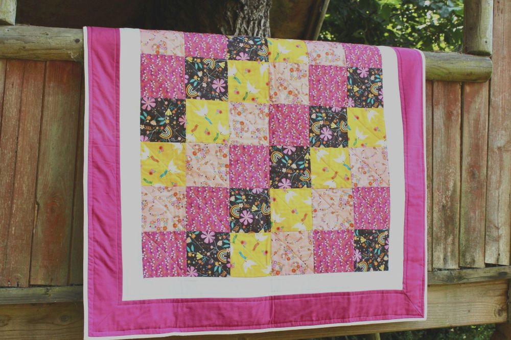 Good Vibes Patchwork Baby Quilt