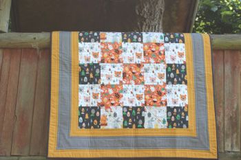 Acorn Wood Patchwork Baby Quilt(1)