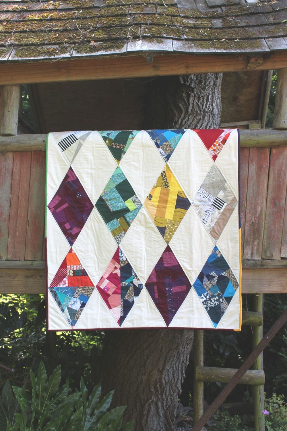 Funky Diamonds Baby Quilt - a gorgeous modern baby quilt made by Devi ...