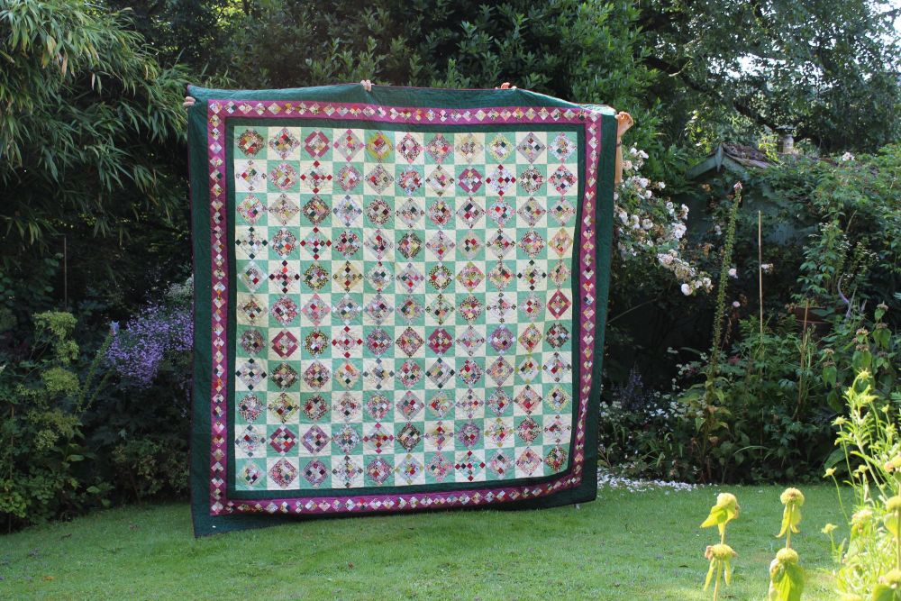 King Size Scrappy Nine Patch Heirloom Quilt