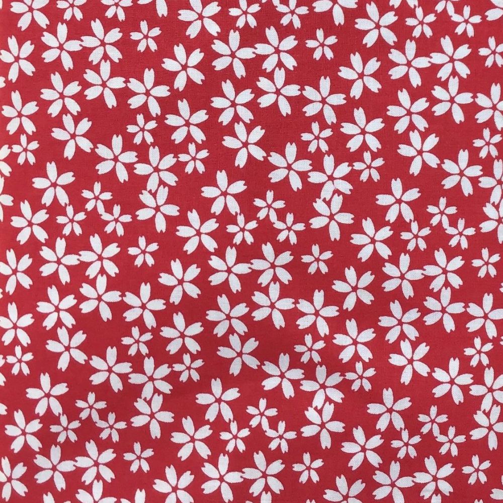 Fabric Freedom - 100% Cotton Cretonne - Nagasaki - Red