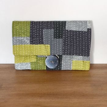 Boro Inspired Clutch Bag with Zippered Pocket(5)