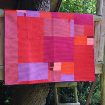Abstract In Pink Baby Quilt