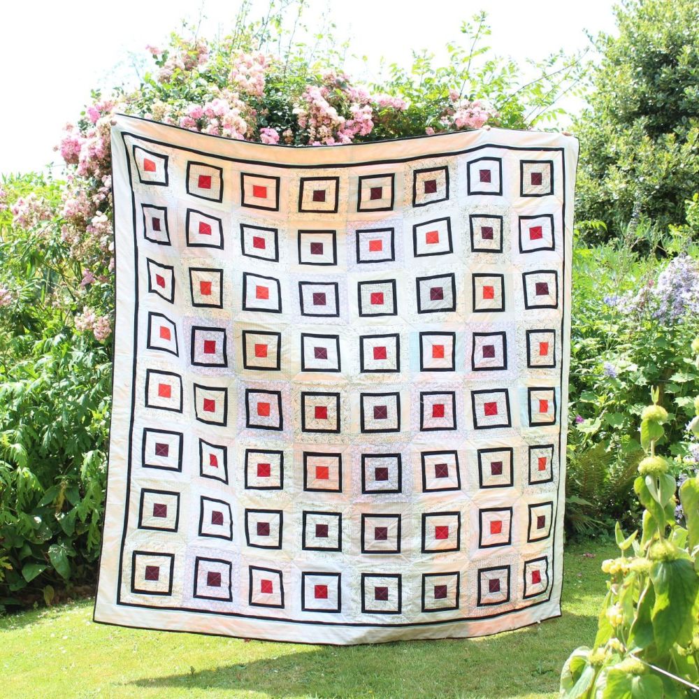 Squares Within Squares Patchwork Quilt