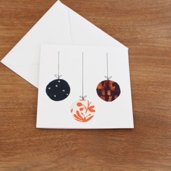 Handmade Christmas Card (Baubles(1))