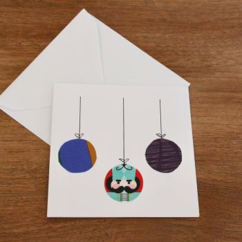 Handmade Christmas Card (Baubles(6))