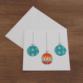 Handmade Christmas Card (Baubles(7))