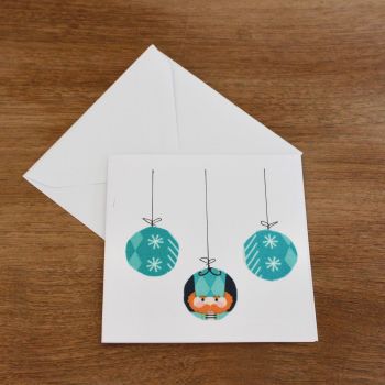 Handmade Christmas Card (Baubles(9))