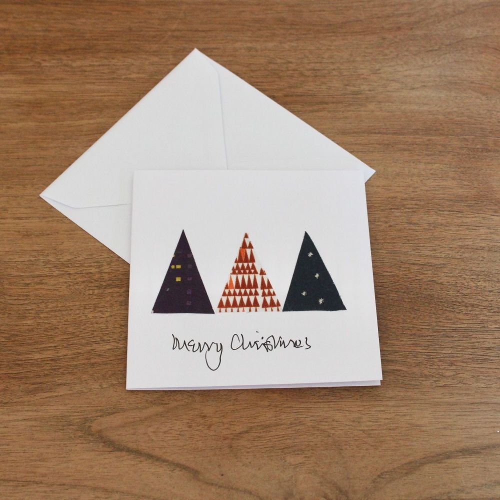 Handmade Christmas Card (Trees(12))