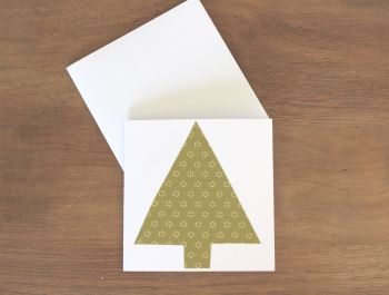 Handmade Christmas Card (Single Tree(10))