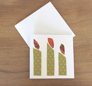 Handmade Christmas Card (Candles(4))