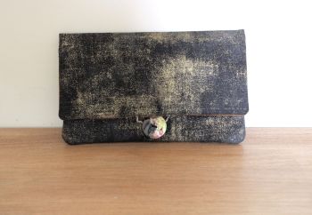 Black and Gold Clutch Bag