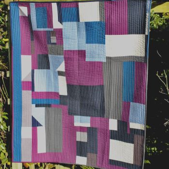Abstract in Dark Hues Baby Quilt/Lap Quilt