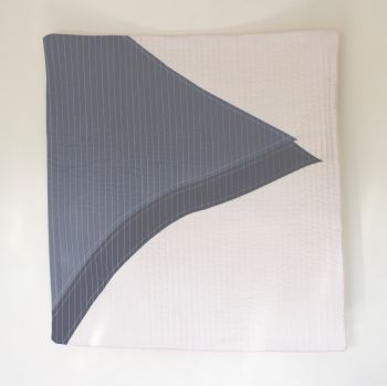 Flow - Quilted Wall Hanging in Grey