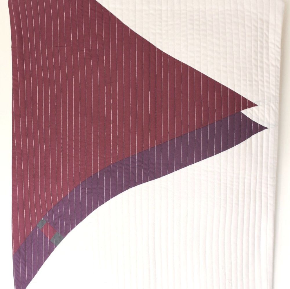 Flow - Quilted Wall Hanging in Plum
