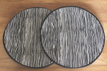 Black and White Quilted Place Mats