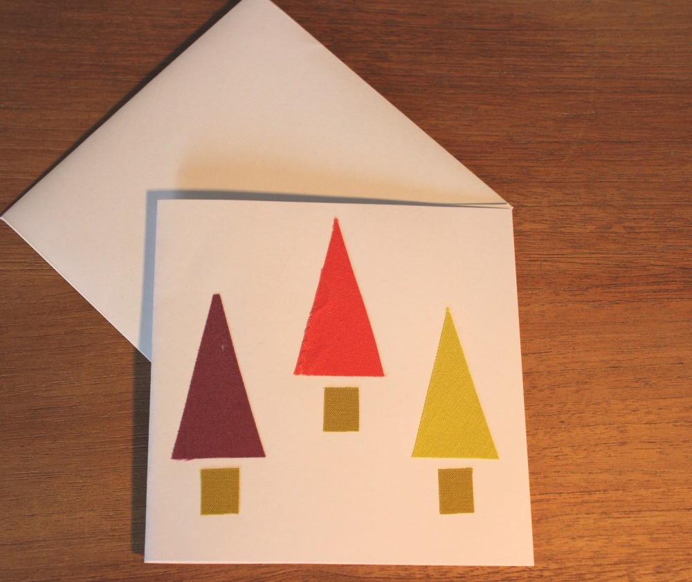 Handmade Christmas Card (Three Trees)(6)