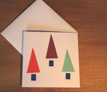 Handmade Christmas Card (Three Trees)(7)