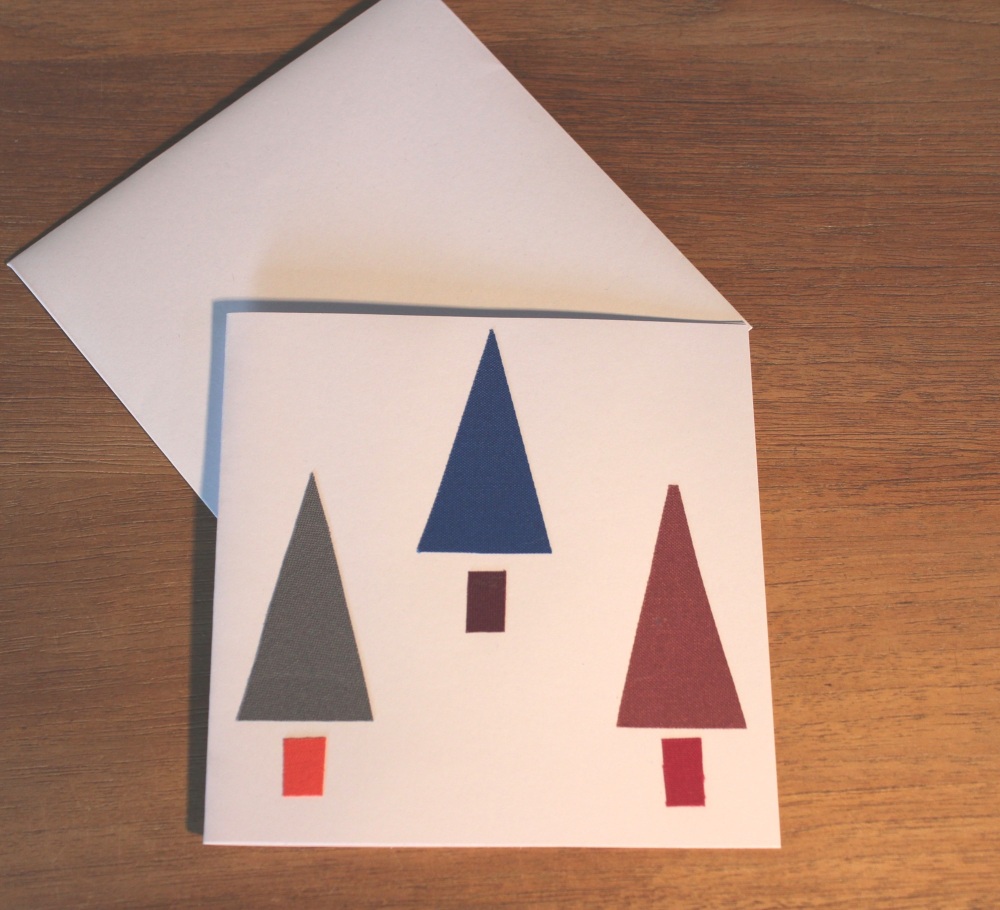 Handmade Christmas Card (Three Trees)(10)