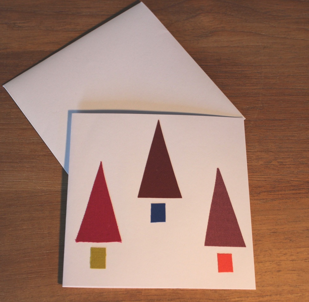 Handmade Christmas Card (Three Trees)(15)