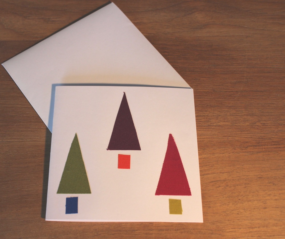 Handmade Christmas Card (Three Trees)(16)