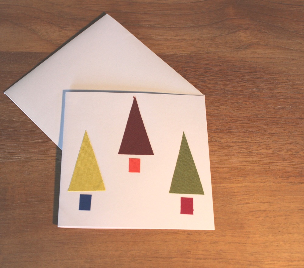Handmade Christmas Card (Three Trees)(17)