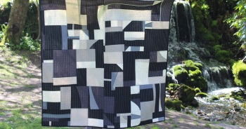 Abstract in Black Patchwork Quilt