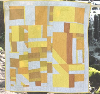 Abstract in Yellow  Patchwork Quilt