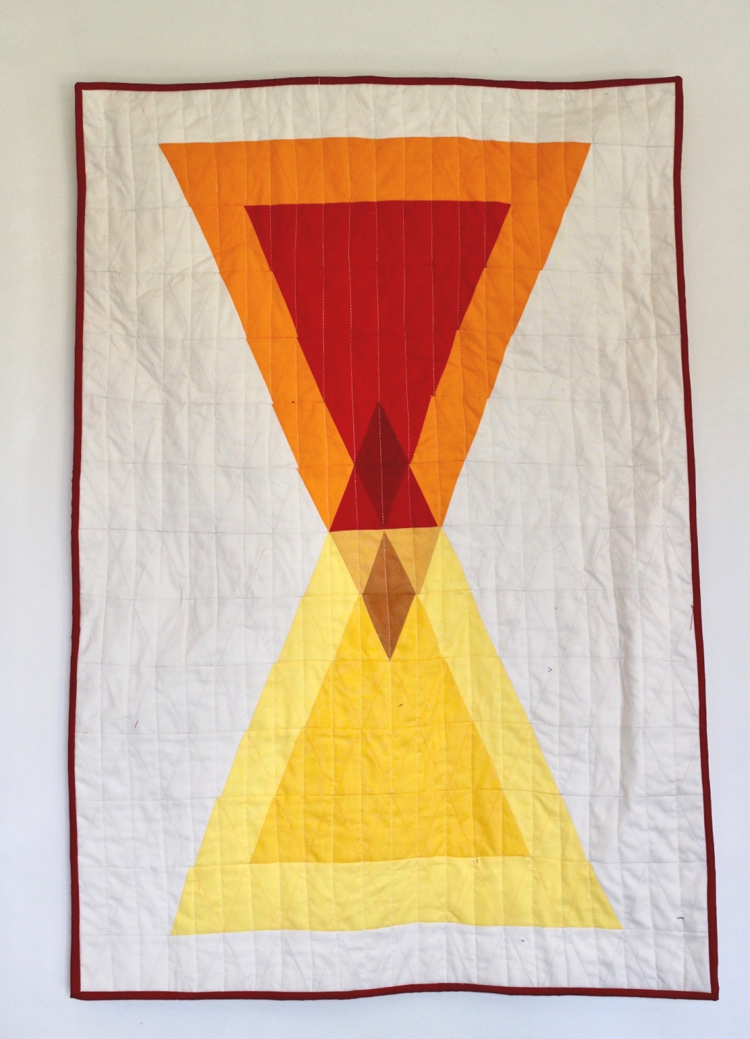 Experimenting With Triangles Quilted Wall Hanging