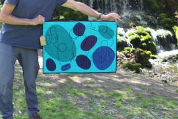 Les Oeufs Hand Quilted Wall Hanging(2)