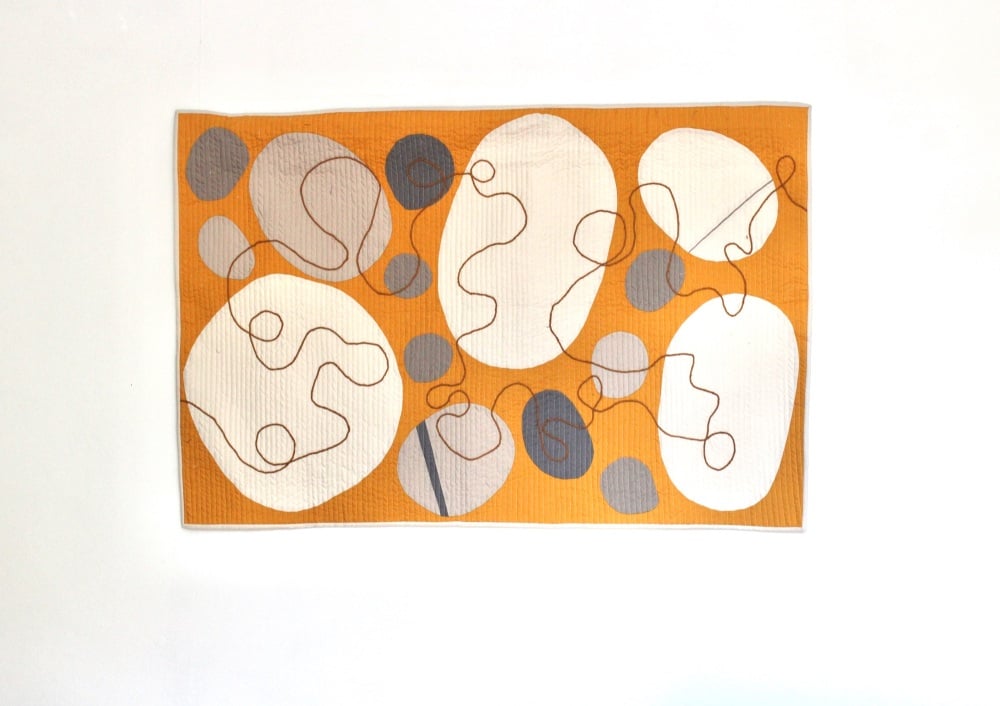 Pebbles On A Sandy Beach Quilted Wall Hanging