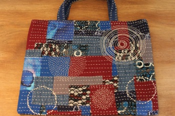 Short-Handled Boro Inspired Tote Bag)