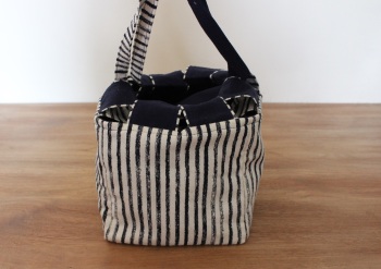 Japanese Rice Bag - Midnight Garden Swirls - Extra  Large