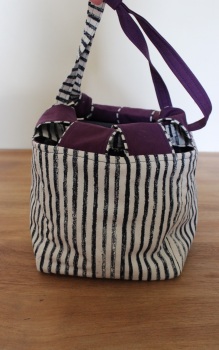 Japanese Rice Bag - Midnight Garden Swirls - Extra  Large