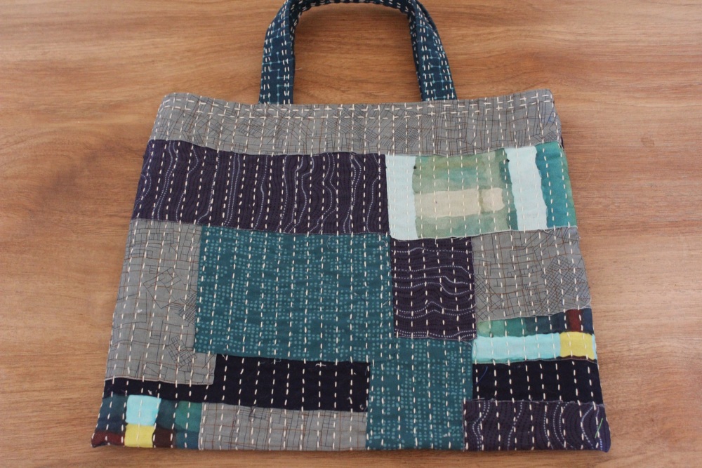 Short-Handled Boro Inspired Tote Bag(13)