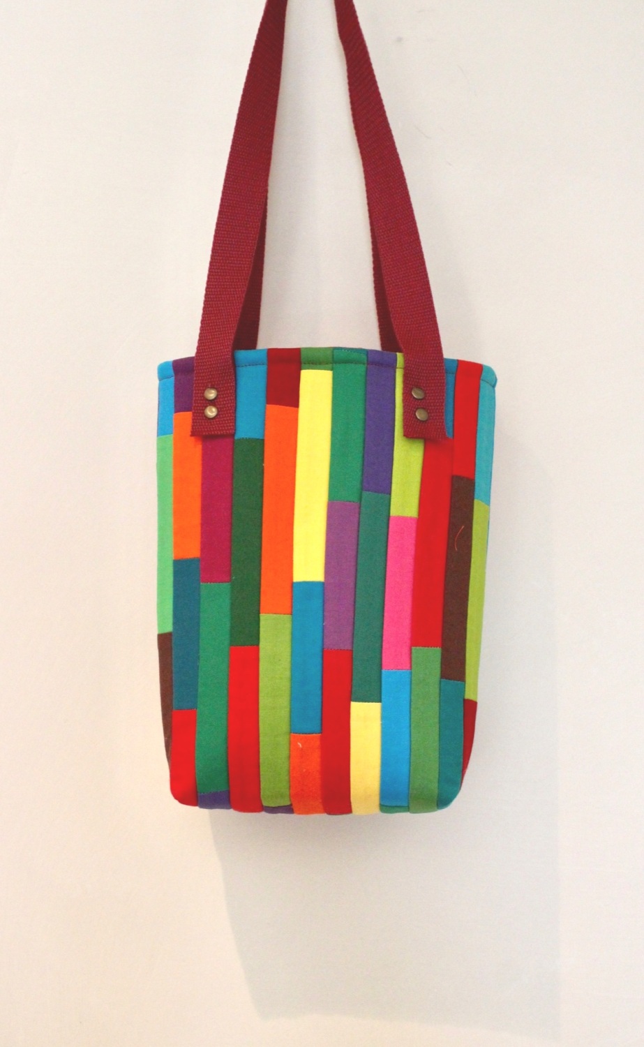 Stripy Quilted Tote Bag(1)