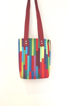 Stripy Quilted Tote Bag(2)