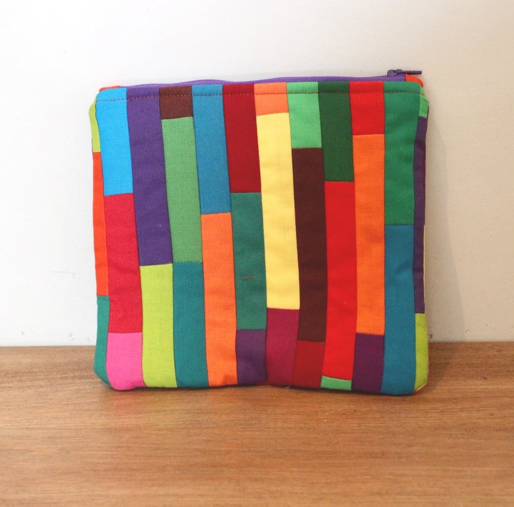 A Dorset Patchworks Bits And Bobs Patchwork Pouch (Stripy)