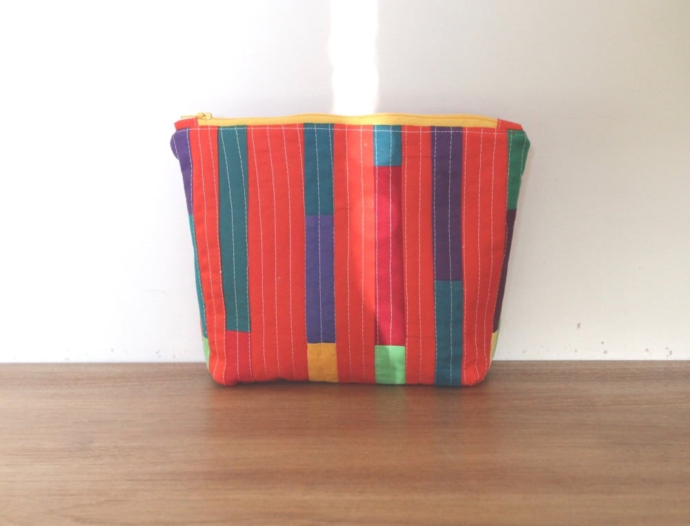 A Dorset Patchworks Bits And Bobs Patchwork Pouch (Stripy)(2)