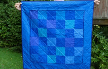 Blues Baby Hand Quilted Patchwork