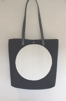 Blue and White Circles Tote Bag