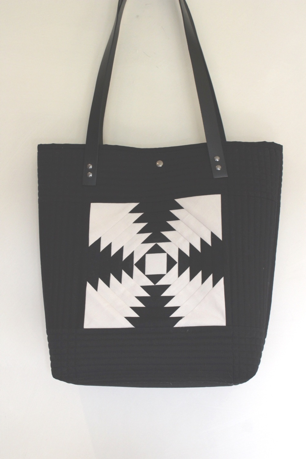 Pineapple Block Quilted Tote Bag