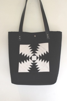 Pineapple Block Quilted Tote Bag