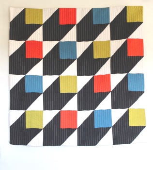 A Nod to Bauhaus Quilted Wall Hanging(3)