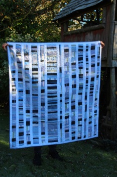 Upcycled Scrappy Hand Quilted Patchwork Lap Quilt