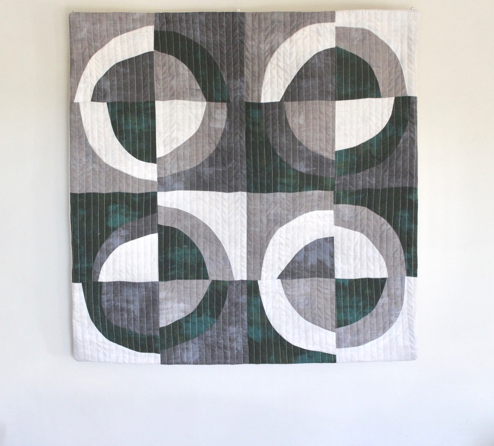 Improv Circles Quilted Wall Hanging