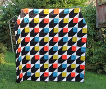 A Nod to Bauhaus Patchwork Quilt