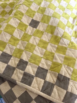 Hand Quilted Patchwork in Pear