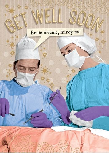 Surgery Card - GET Well SOON Card - HUMOROUS Get Well CARD - Operation CARD - GOOD Wishes for SURGERY Card  - Get WELL Greeting CARD